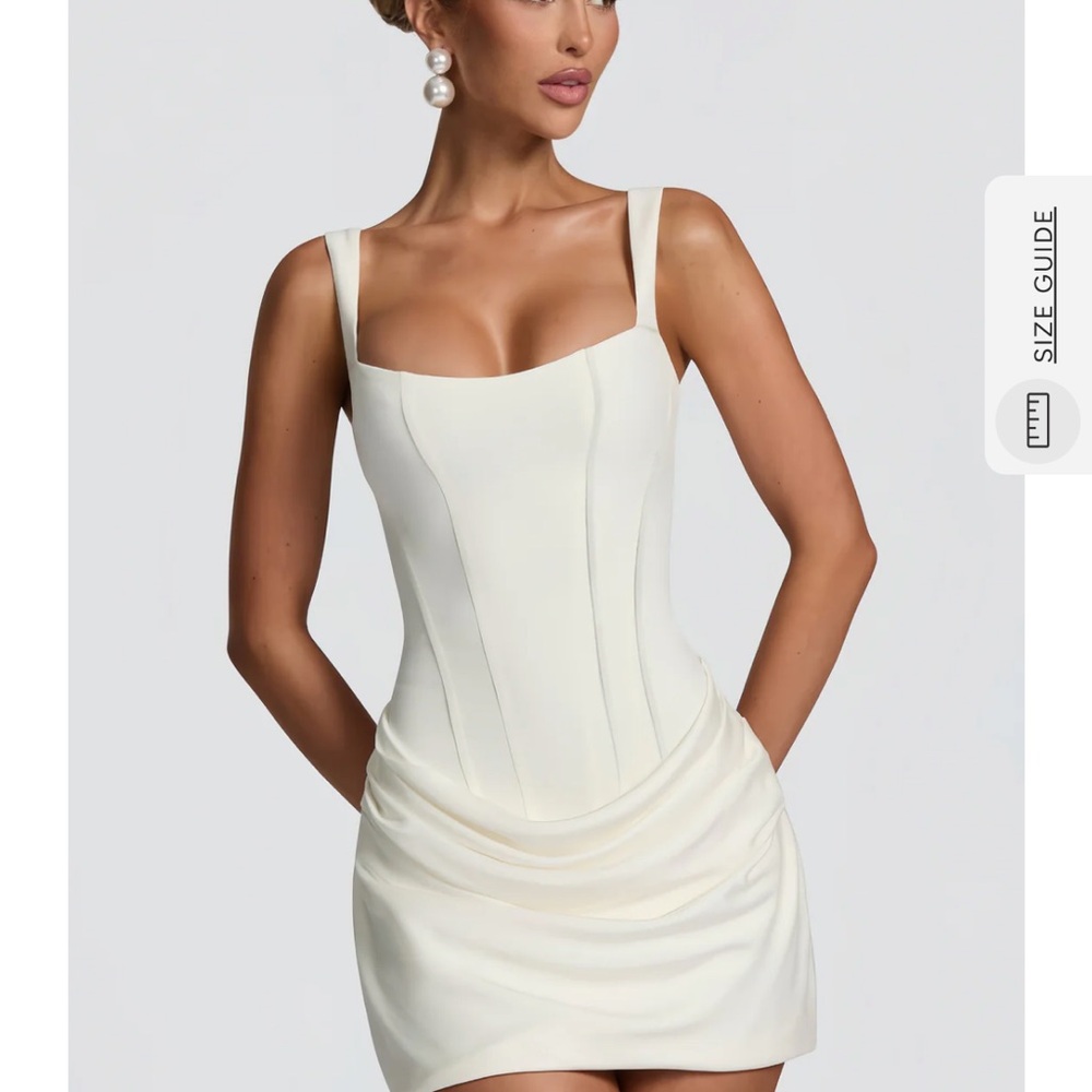 Paulette White Cream Mini Dress
